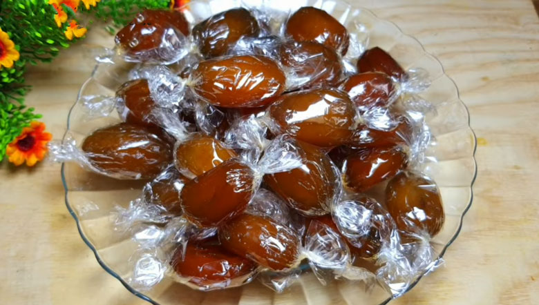 Cách làm mứt cóc chua ngọt: Thành phẩm