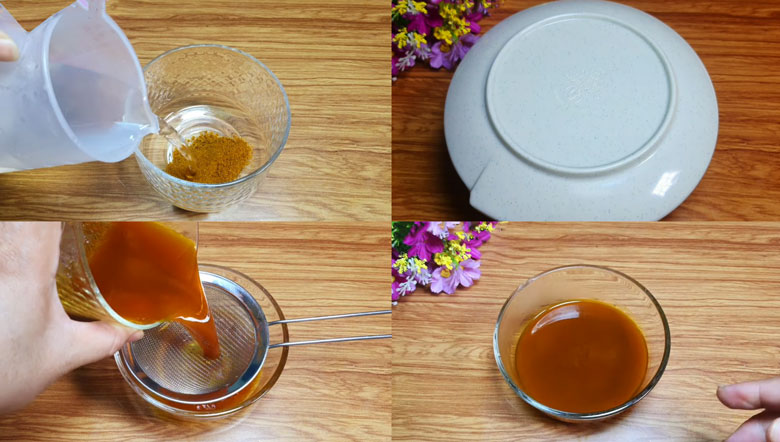 Cách làm mứt dừa màu vàng truyền thống: Làm nước màu