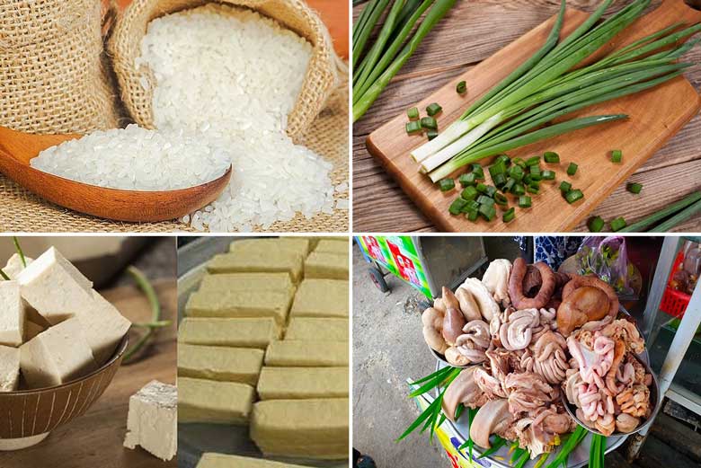 Cách làm lẩu cháo lòng chuẩn bị các nguyên liệu