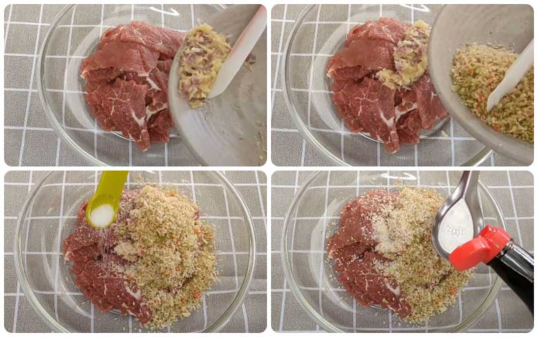 Cách làm bò nướng lụi nên ướp thịt bò trước