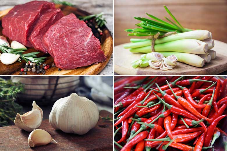 Cách làm bò nướng sả chuẩn bị nguyên liệu