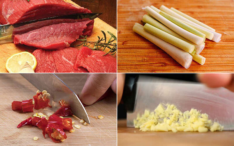 Cách làm bò nướng sả sơ chế nguyên liệu