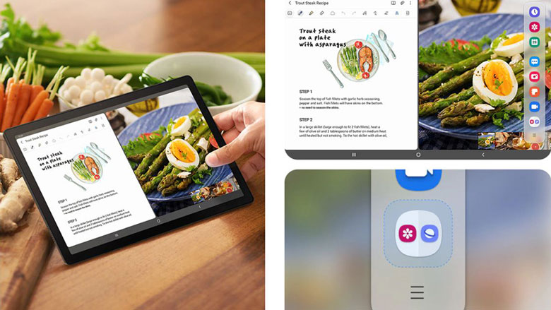 Đa cửa sổ - Máy tính bảng Samsung Galaxy Tab A8 4GB/64GB 2022 Bạc