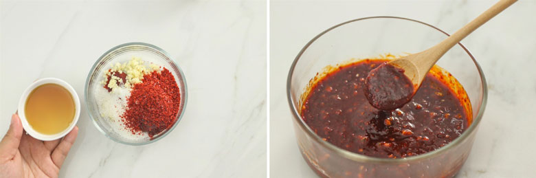 Cách nấu lẩu kim chi bò trộn hỗn hợp gia vị