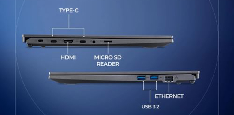 Aspire Go 14 AI AG14-71M-7681 kết nối ngoại vi