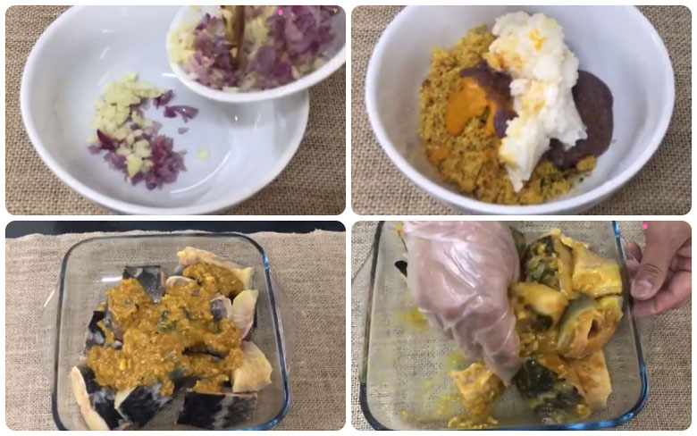 Cách chế biến cá tầm nướng riềng mẻ ướp cá tầm