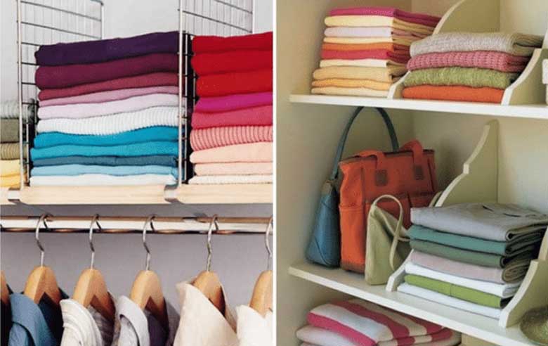Cách gấp quần áo gọn nhất vào tủ: Sắp xếp quần áo