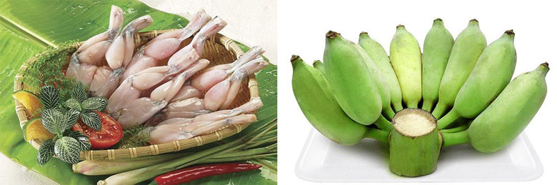 Cách làm lẩu ếch chuối đậu chọn nguyên liệu