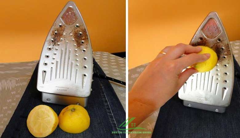 Cách làm sạch bàn ủi bằng chanh