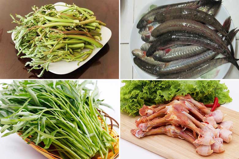 Hướng dẫn nấu lẩu cá kèo ngon có các nguyên liệu sau