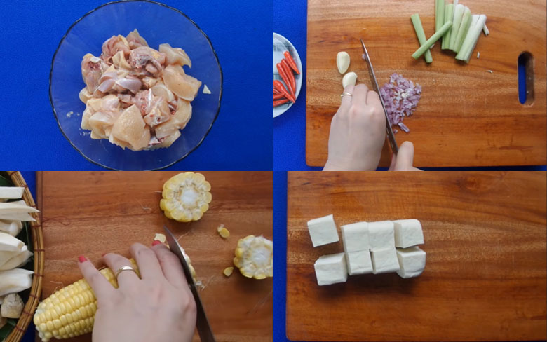 Cách nấu lẩu gà nấm thập cẩm lưu ý khi sơ chế nguyên liệu