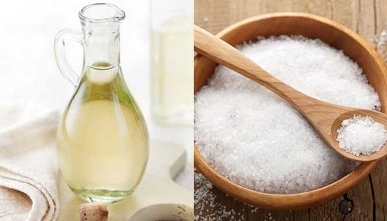 Cách tẩy trắng quần áo bằng giấm và muối