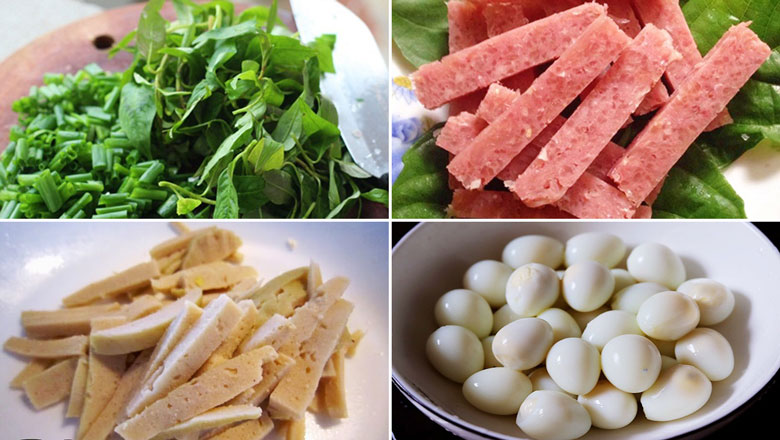 Cách làm mắm ruốc nướng bánh tráng sơ chế nguyên liệu