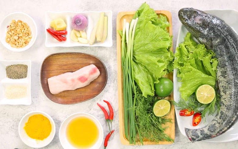 Cách làm cá lóc nướng mỡ hành chuẩn bị những nguyên liệu