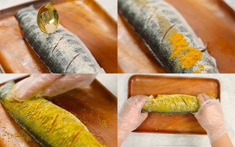 Cách làm cá lóc nướng mỡ hành cần ướp cá lóc