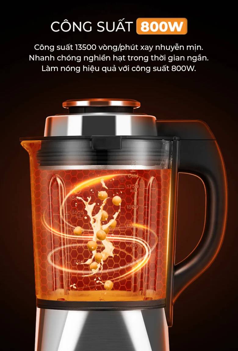 Máy xay sữa hạt Magic Eco AC-145 - Công suất nấu 800W