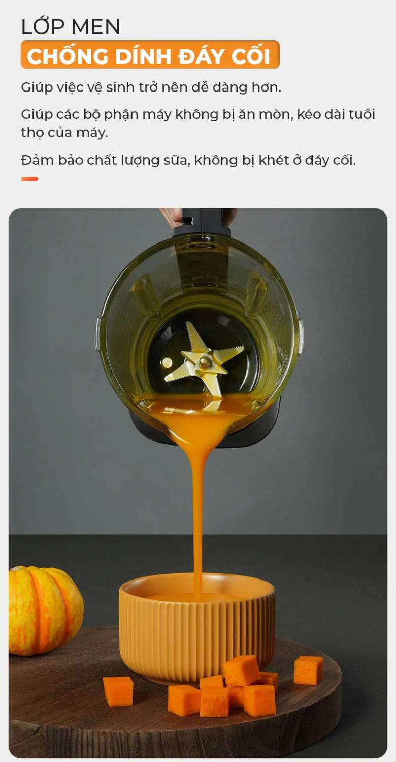 Máy xay sữa hạt Magic Eco AC-145 - Lớp men chống dính đáy cối