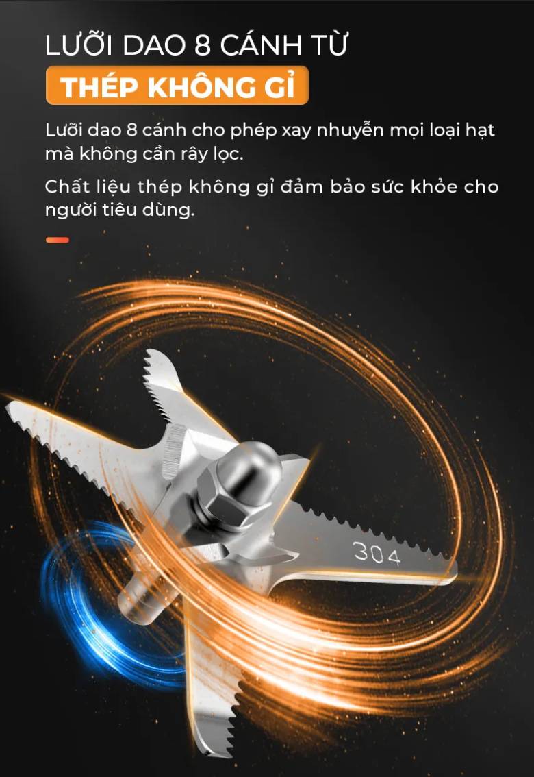 Máy xay sữa hạt Magic Eco AC-145 - Lưỡi dao 8 cánh thép không gỉ cao cấp