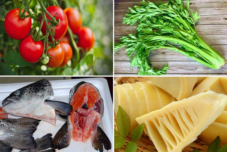 Cách nấu lẩu đầu cá hồi với những nguyên liệu