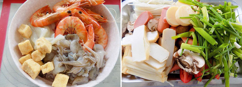 Cách làm lẩu kim chi hải sản bạn mang nguyên liệu đi sơ chế