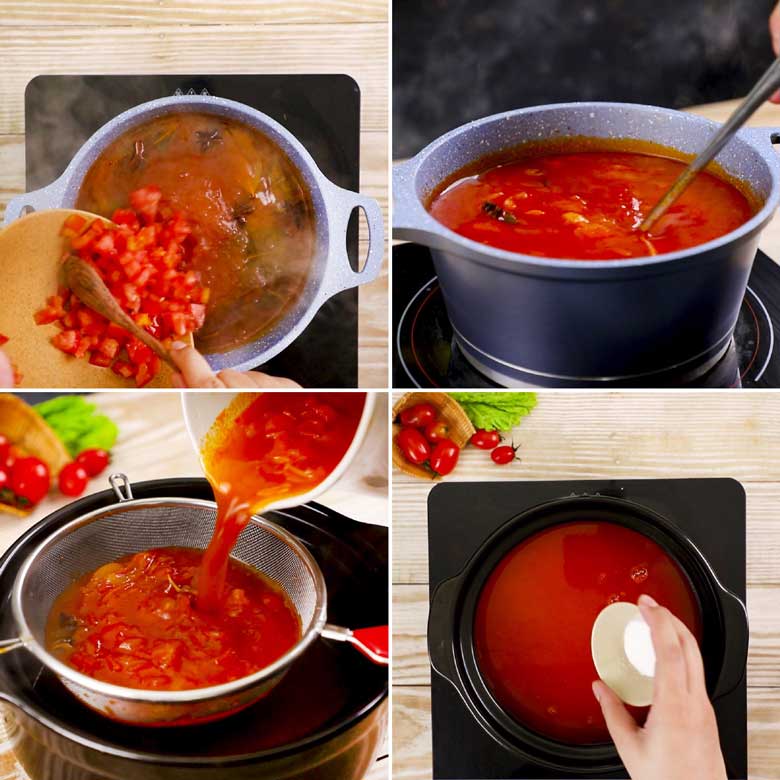 Cách nấu lẩu bò Hàn Quốc cần nấu nước lẩu