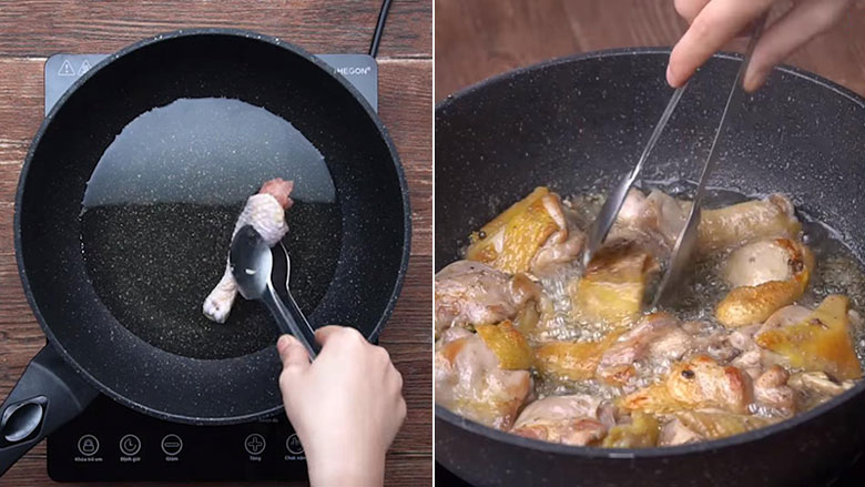 Cách nấu lẩu gà tiêu xanh đi chiên gà