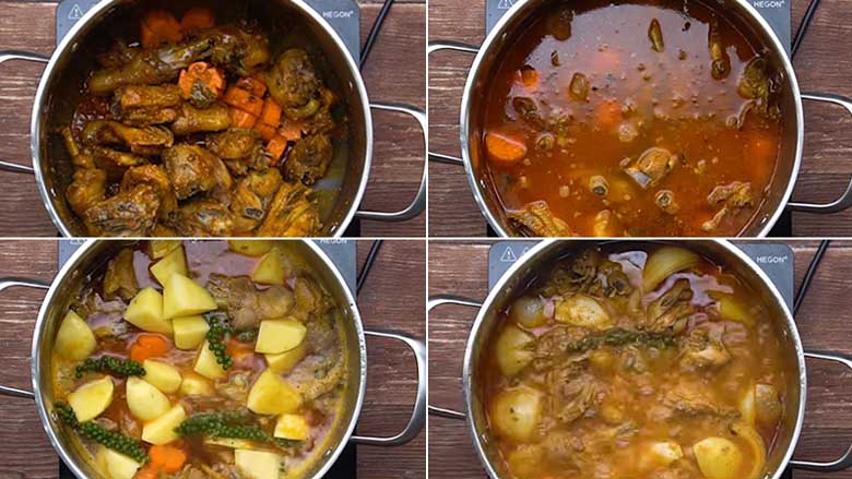 Cách nấu lẩu gà tiêu xanh mang đi nấu