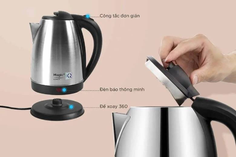 Ấm siêu tốc Magic Korea A-08 1.8 lít