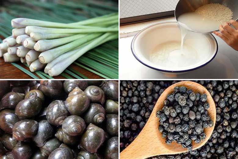 Làm ốc nướng tiêu đen với các nguyên liệu cần chuẩn bị