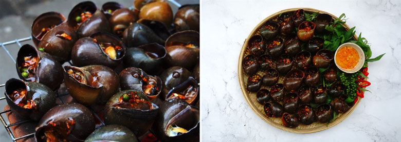 Cách làm món ốc nướng tiêu xanh thực hiện nướng