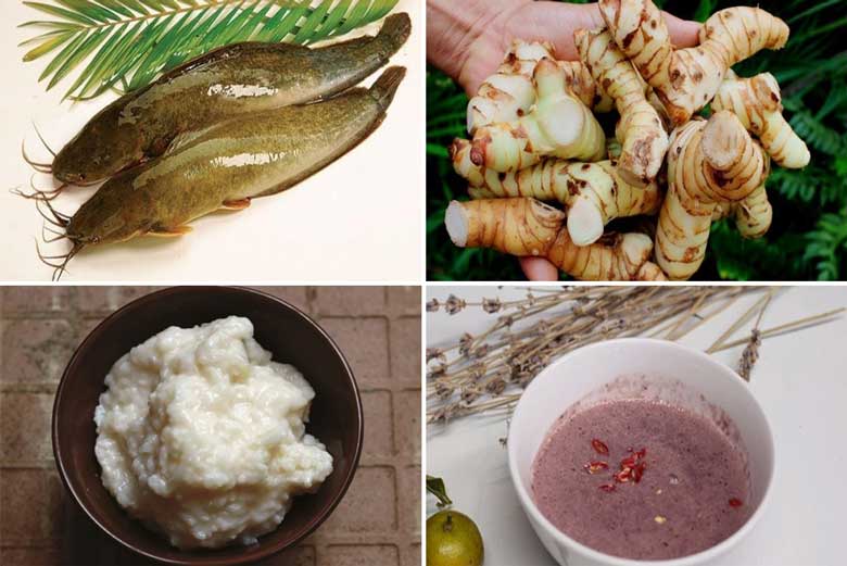 Nguyên liệu làm cá trê nướng riềng mẻ