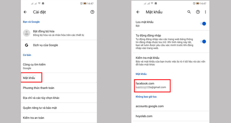 Cách lưu mật khẩu facebook trên điện thoại Android: Lưu ý