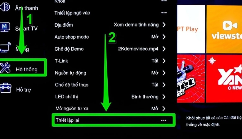 Cách reset tivi TCL bằng điều khiển