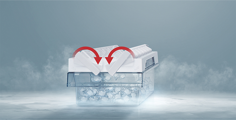 Tủ lạnh Hitachi Inverter HRSN9713ESGBKVN khay đá xoay