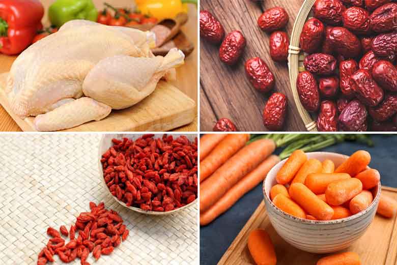 Lẩu gà Tứ Xuyên với những nguyên liệu để làm