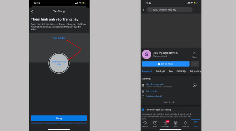 Cách tạo Fanpage trên Facebook bằng điện thoại: Bước 3