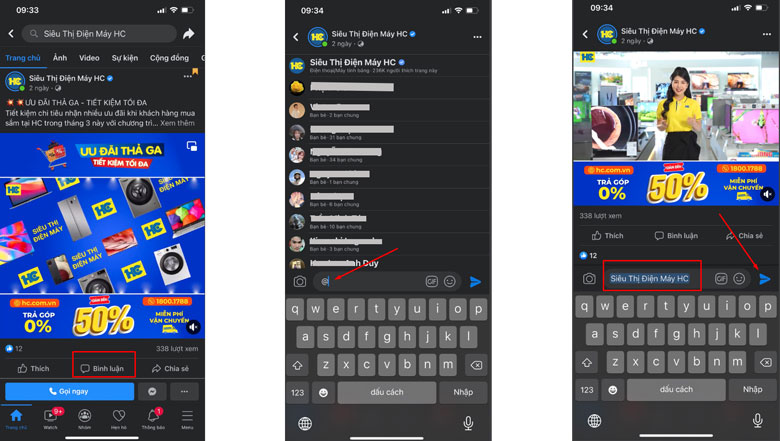 Cách tag bạn bè trên Facebook bằng điện thoại trong bình luận