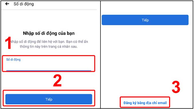 Cách lập Facebook bằng số điện thoại: Bước 4