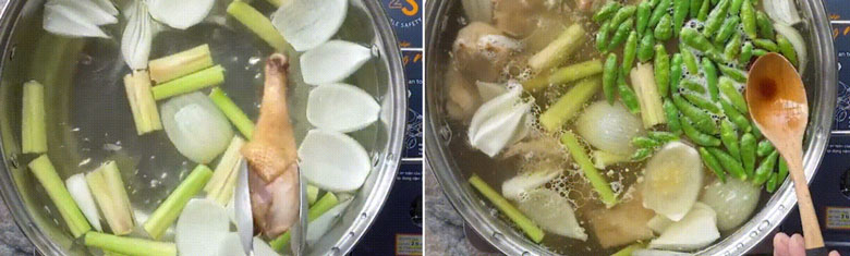 Lẩu gà ớt hiểm cách nấu nước lẩu