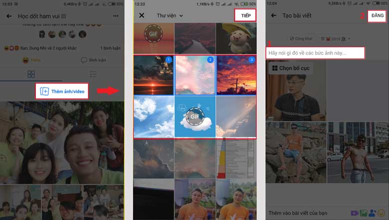 Cách tạo album ảnh trên Facebook bằng điện thoại: Bước 4