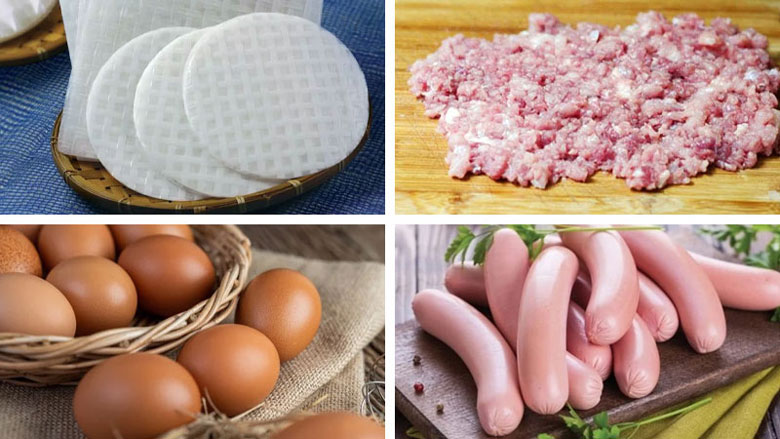 Cách làm bánh tráng nướng thịt bằm cùng với những nguyên liệu