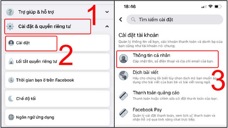 Cách khoá Facebook tạm thời trên điện thoại: Bước 2