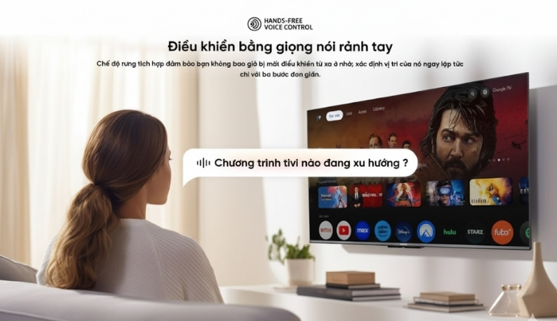 Tivi Coocaa có thể điều khiển bằng giọng nói