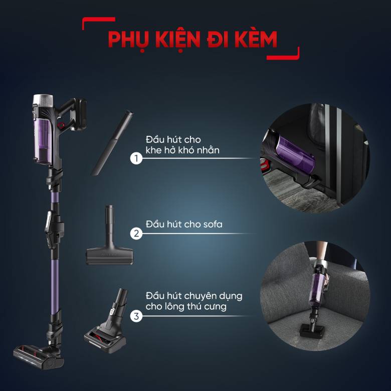 Máy húi bụi không dây Tefal X-force Flex 9.60 TY2039WO - Đầu hút thông minh với công nghệ tiên tiến