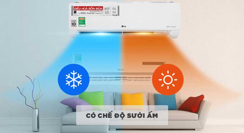 Điều hòa 2 chiều loại nào tốt: Điều hòa LG 2 chiều Inverter 18000BTU B18END