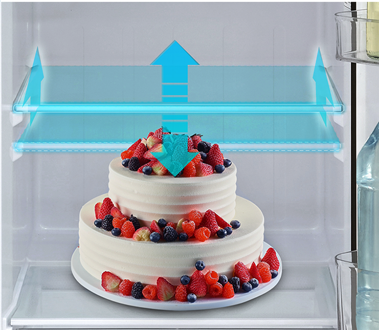 Tủ lạnh Aqua AQR-T410FA(GB) kính chịu lực tốt và bạn có thể thay đổi vị trí để phù hợp