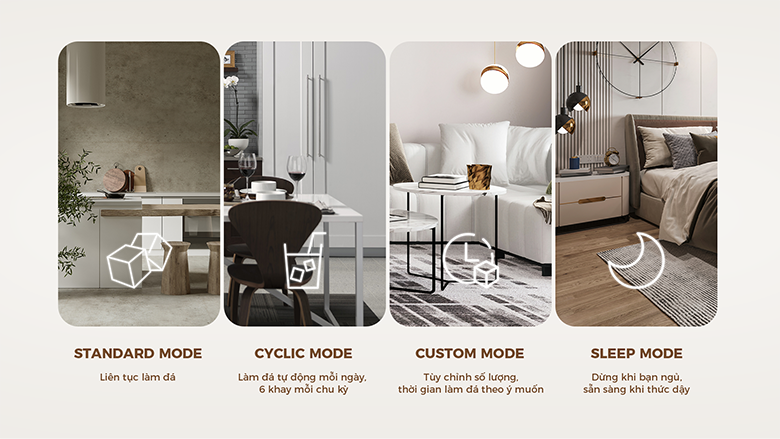 AQR-MA585XA(MC)U1 cài đặt 4 chế độ