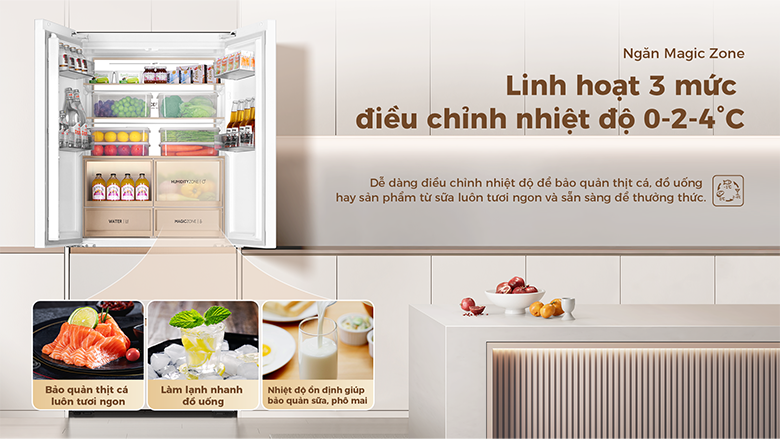 Tủ lạnh AQR-MA590XA(MC)U1 có ngăn magic zone