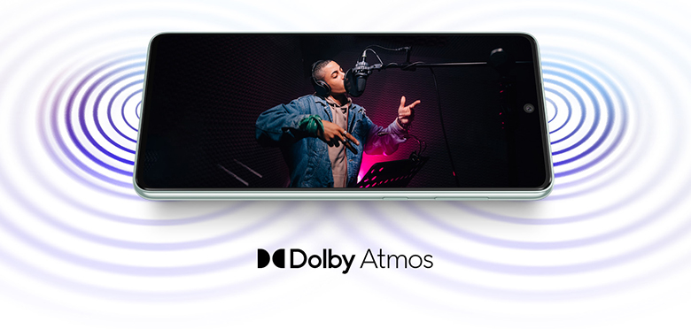 Điện thoại Samsung Galaxy A73 8GB/128Gb Trắng âm thanh Dolby Atmos