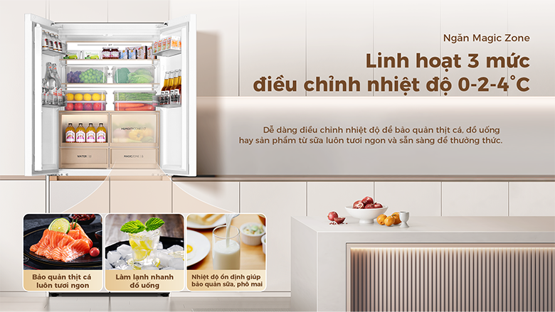 Tủ lạnh AQR-MA585XA(MC)U1 có ngăn magic zone